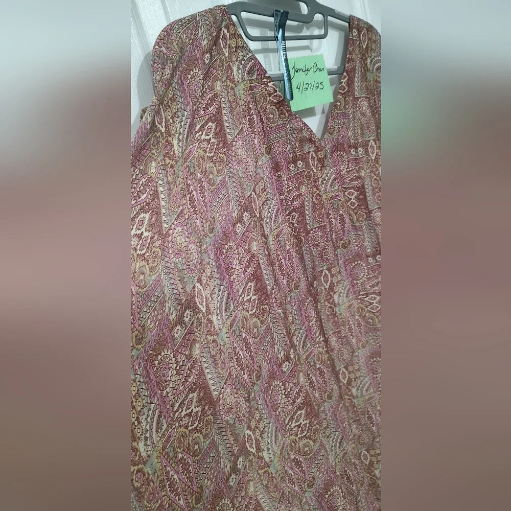 Kantha Bae 100% Silk Bohemian Paisley Wrap Pink Lovers! - Picture 2 of 3